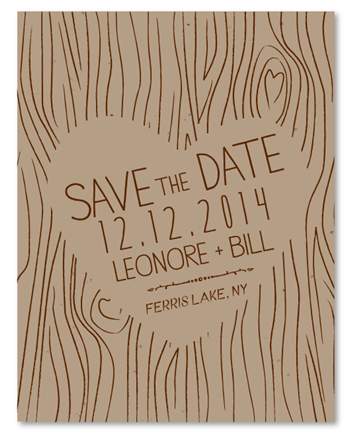 Tree Save the Date cards ~ Old Bark
