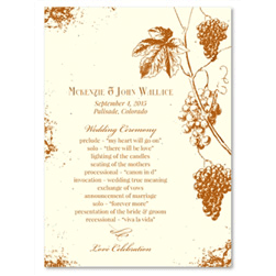 Vine Wedding Programs | Old Vine (seeded)