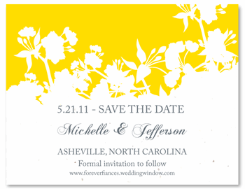 Wedding Save the Date cards - Organic Yellow