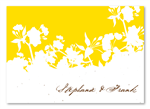Wedding Thank You Cards on Seeded Paper ~ Organic Yellow by ForeverFiances (White, juicy Yellow print)
