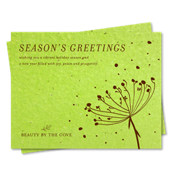 Green Corporate Holiday Cards ~ Organic Floral by Green Business Print
