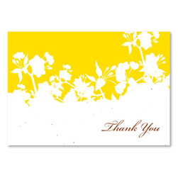 Seeded Paper Thank you notes | Organic Yellow