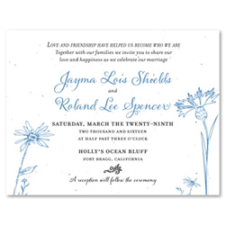 Plantable Wedding Invitations ~ Organic Wildflowers (seeded paper)