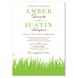 Green Wedding Invitations ~ Ornamental Grass