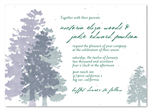 Red Wood Wedding Invitations with Trees (seed paper)