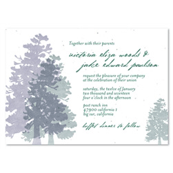 California Wedding Invitations | Red Woods (plantable)