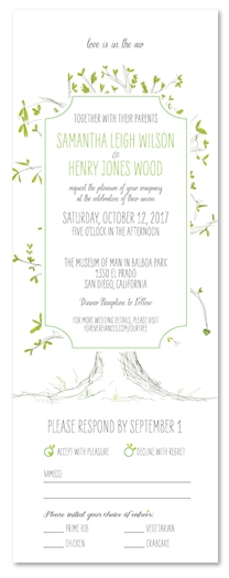 Send n Sealed Wedding invitations on 100% Recycled Paper | Our Tree