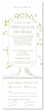 Send n Sealed Wedding Invitations - Our Tree (nature's green)