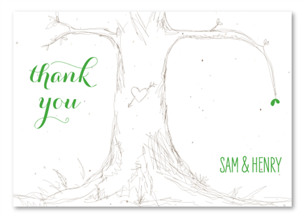 Plantable Thank you notes ~ Our Tree (Nature's Green)