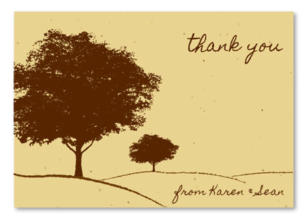 Seeded Thank you cards ~ Over The Hills