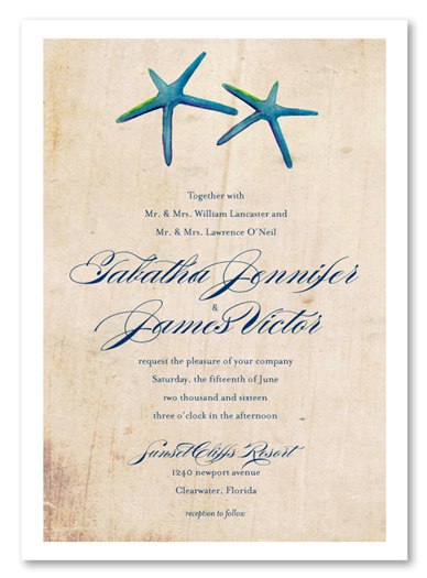 Starfish Wedding Invitations | Pacific Starfish