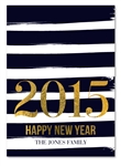Striped New Year Holiday Cards | Painted Stripes (100% recycled paper)