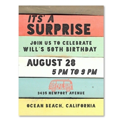 Surf Theme Invitations | Palisades California