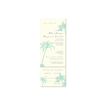 Beach Wedding Invitations ~ Palms & Coconuts (100% recycled paper)