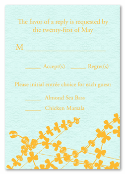 Seeded Paper RSVP/Meal cards ~ Parade