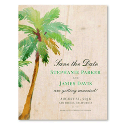 Palm Tree Wedding Save the Date | Paradise Island