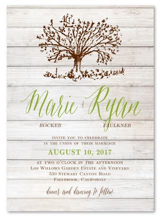 San Diego Wedding Invitations | Pauma Valley with green and blue