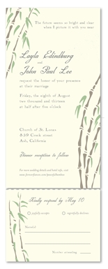 Send n Sealed Wedding Invitations - Peaceful Bamboo (100% recycled paper)