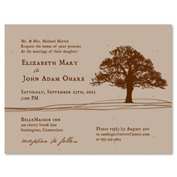 Tree Wedding Invitations ~ Peaceful (seeded paper)