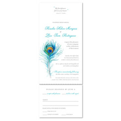 Unique Wedding Invitations ~ Peacock Feather