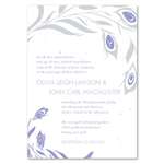 Unique Wedding Invitations ~ Peacock Inspiration (Purple, Gray, on seeded paper)