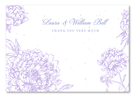 Seeded Thank you cards | Peonies in Wonderland Thank You