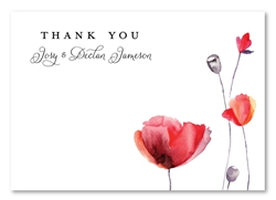 Poppies Thank you cards by ForeverFiances Weddings