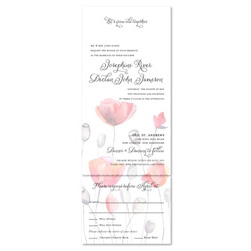 Poppy Watercolor Wedding Invitations | Poppies Field