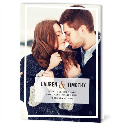Foldover Photo Wedding Programs | Premium Picture (recycled paper)