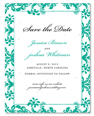 Save the Date cards ~ Princess L (plantable paper)