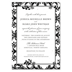 Sophisticated green wedding Invitations | Princess L on White premium paper
