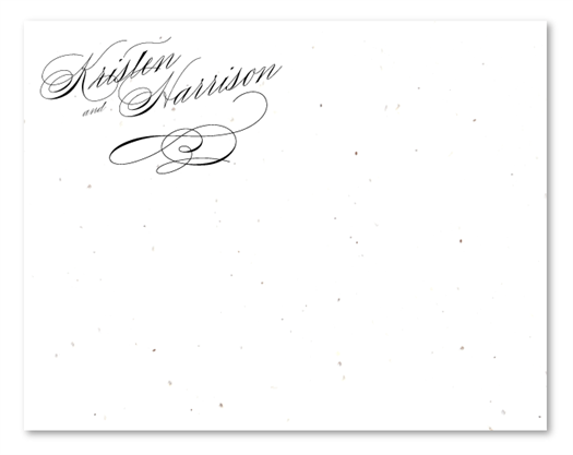 Elegant Script Thank you cards on Seeded Paper | Private Affair
