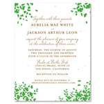 Affordable Green Wedding Invitations | Romance (seeded paper)