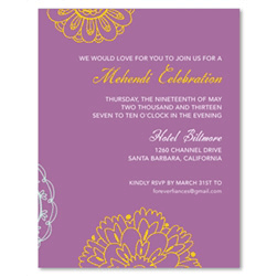 Mehndi Insert cards ~ Sacred Colors