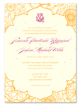 Indian Sacred Colors Wedding invitations on Cream seeded paper