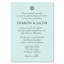 Jewish Wedding Invitations | Sacred Star (of David)