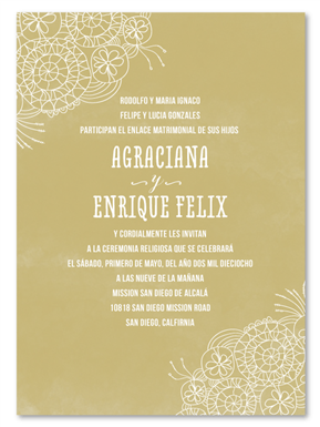 Mexican Wedding Invitations - Senora Cordones (Laces tres chic)