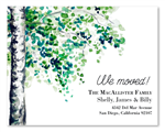 Birch Tree Moving Announcement Postcards