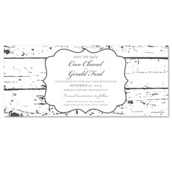 Shabby Chic Wedding Save the Date ~ La Grange (seeded paper)