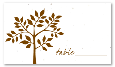 Seed Paper Place Cards - Shalom - Tree of Life by ForeverFiances Weddings