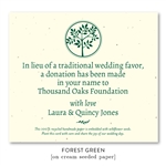 Donation card Wedding Favors ~ Shalom Tree of Life (wildflowers seeded paper)