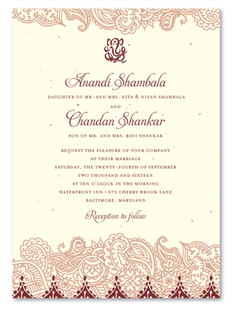 Indian Wedding Invitations | Shantih