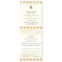 Indian Wedding Invitations ~ Shantih (100% recycled paper)