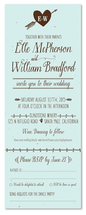 Natural Wedding Invitations - Simple Pleasures