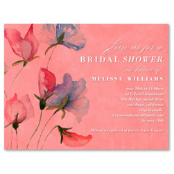 Unique Bridal Shower Cards - Sketched Wildflowers (100% recycled paper)