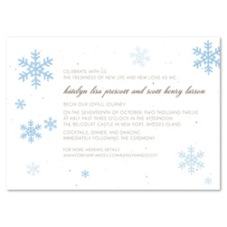 Winter Wedding Invitations ~ Snow Fall