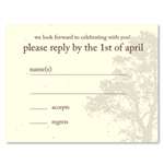Recycled Reply Cards ~ Solid Oak (50% sugar cane pulp & 50% recycled fiber)