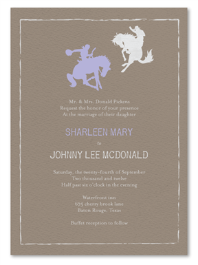 Western Wedding Invitations ~ Tennessee Stud