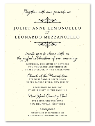 French Themed Wedding Invitations | French South of France with elegant typography