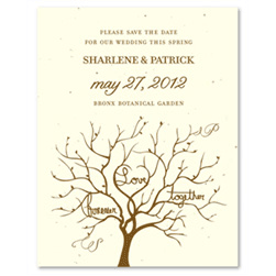 Unique Save the Date cards ~ Spring Tree (Seeded paper)
